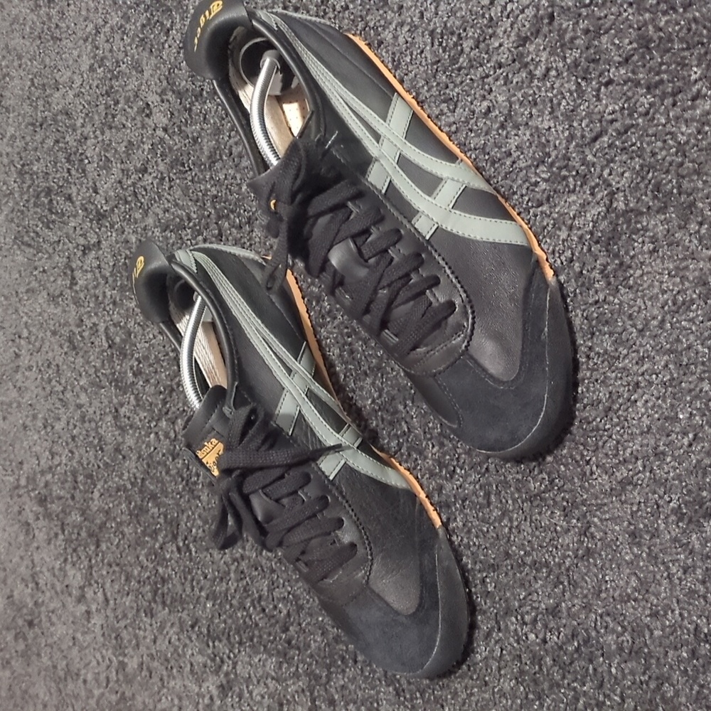 Onitsuka Tiger Mexico 66' Shoe DL408 Black/Grey/Gold Size 8 US